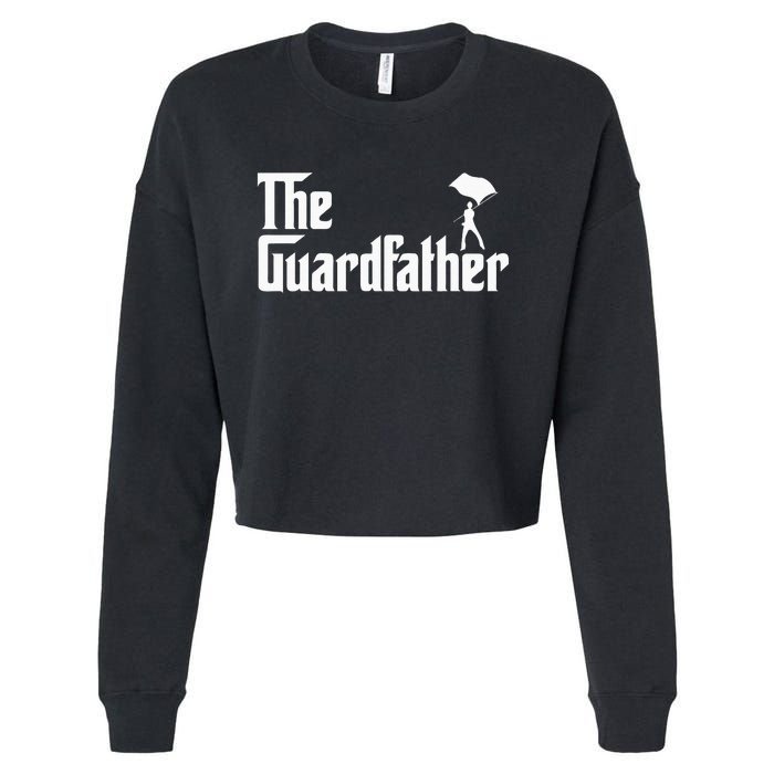 Color Guard Dad Marching Band Colorguard The Guardfather Cropped Pullover Crew