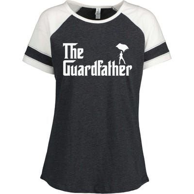 Color Guard Dad Marching Band Colorguard The Guardfather Enza Ladies Jersey Colorblock Tee