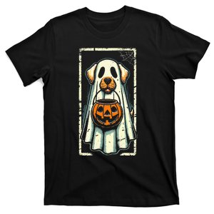 Cute Ghost Dog Women Halloween Funny Ghost T-Shirt