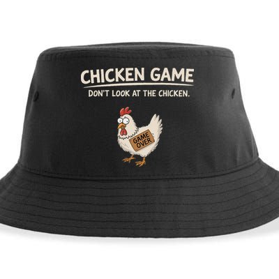 Chicken Game DonT Look At The Chicken Sustainable Bucket Hat