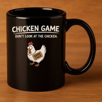 Chicken Game DonT Look At The Chicken 11oz C Handle Ceramic Mug