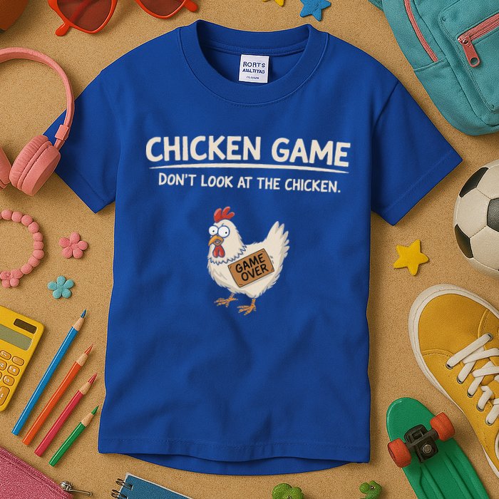 Chicken Game DonT Look At The Chicken Kids T-Shirt