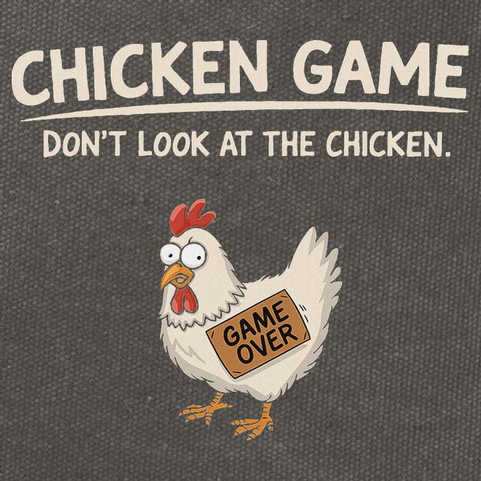 Chicken Game DonT Look At The Chicken Cotton Canvas Backpack