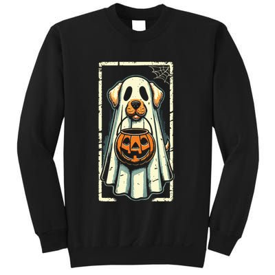Cute Ghost Dog Halloween Funny Ghost Sweatshirt