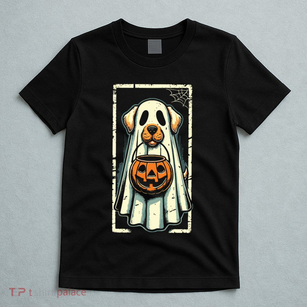 Cute Ghost Dog Halloween Funny Ghost T-Shirt