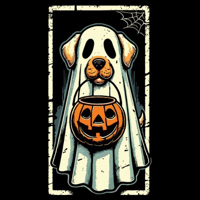 Cute Ghost Dog Halloween Funny Ghost T-Shirt