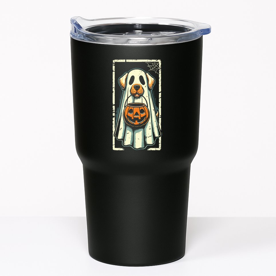 Cute Ghost Dog Halloween Funny Ghost Tumbler