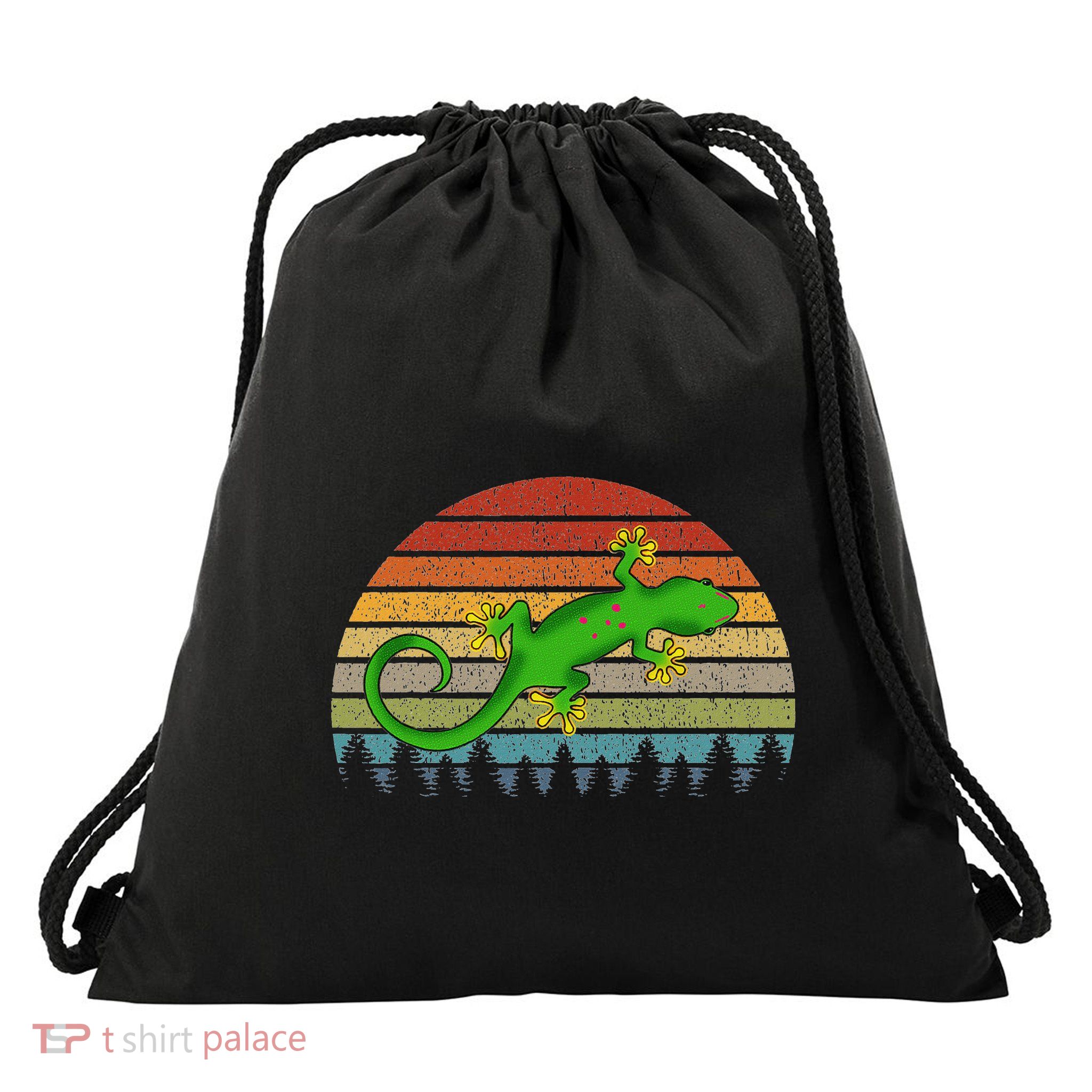 Cute Giant Day Gecko Pet Lizard Graphic Reptile Gift Drawstring Bag