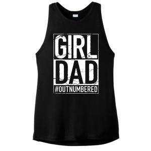 Cool Girl Dad For Men Father Super Proud Dad Outnumbered Dad Ladies PosiCharge Tri-Blend Wicking Tank