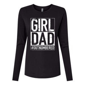 Cool Girl Dad For Men Father Super Proud Dad Outnumbered Dad Womens Cotton Relaxed Long Sleeve T-Shirt