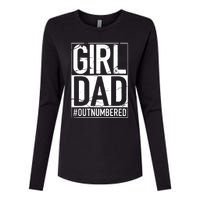 Cool Girl Dad For Men Father Super Proud Dad Outnumbered Dad Womens Cotton Relaxed Long Sleeve T-Shirt