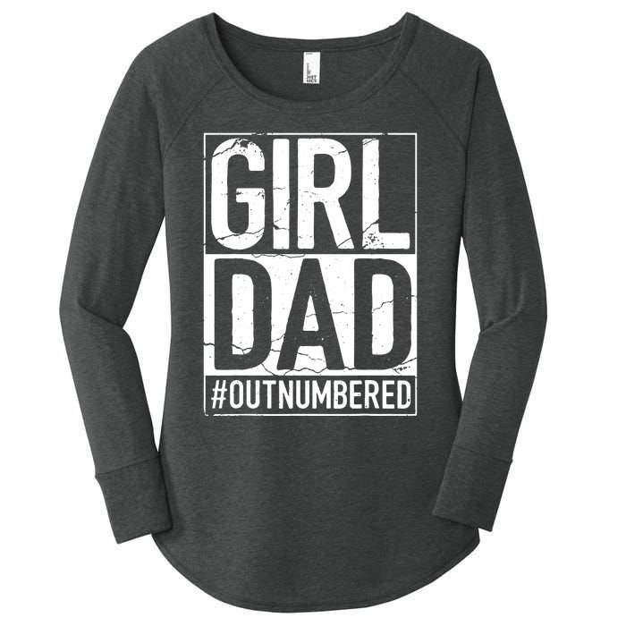 Cool Girl Dad For Men Father Super Proud Dad Outnumbered Dad Women's Perfect Tri Tunic Long Sleeve Shirt