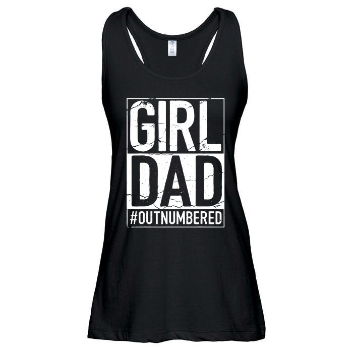 Cool Girl Dad For Men Father Super Proud Dad Outnumbered Dad Ladies Essential Flowy Tank