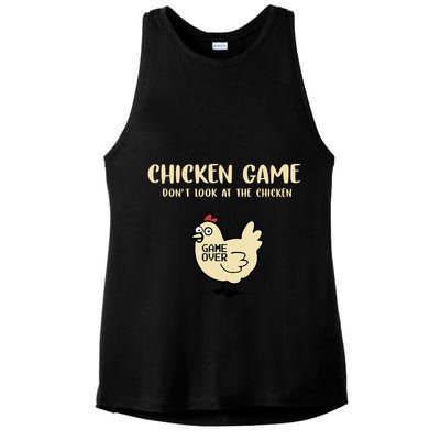 Chicken Game Dont Look At The Chicken Funny Ladies PosiCharge Tri-Blend Wicking Tank