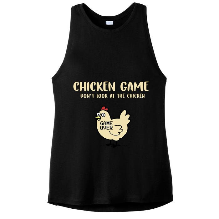 Chicken Game Dont Look At The Chicken Funny Ladies PosiCharge Tri-Blend Wicking Tank