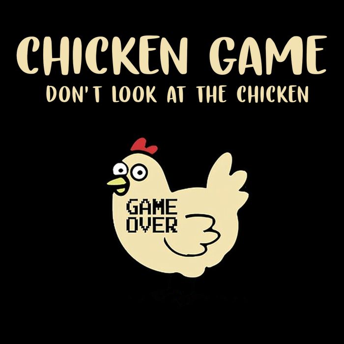 Chicken Game Dont Look At The Chicken Funny Drawstring Bag