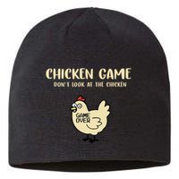 Chicken Game Dont Look At The Chicken Funny Sustainable Beanie