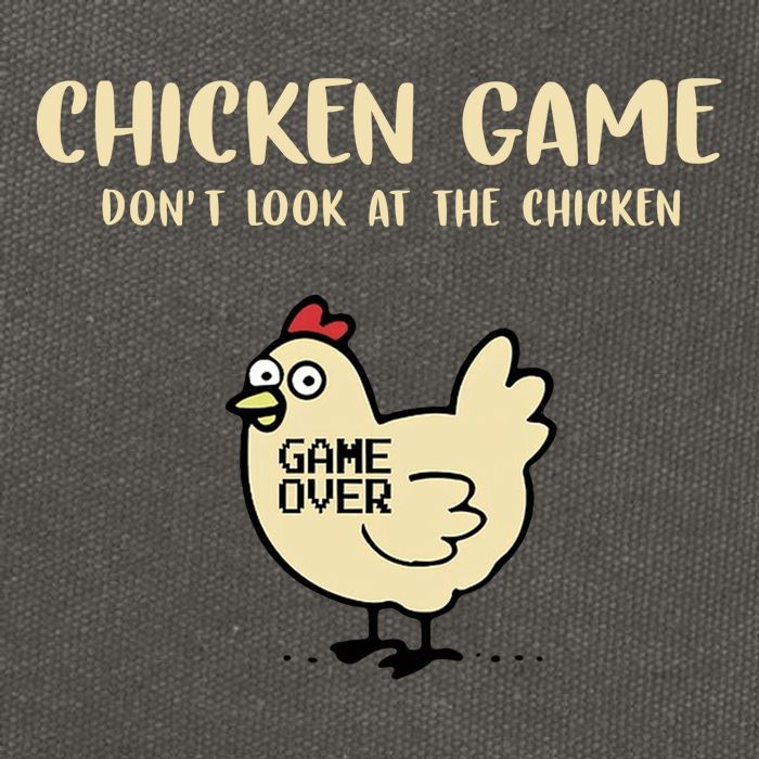 Chicken Game Dont Look At The Chicken Funny Cotton Canvas Backpack