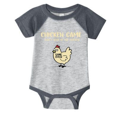 Chicken Game Dont Look At The Chicken Funny Infant Baby Jersey Bodysuit