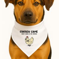 Chicken Game Dont Look At The Chicken Funny USA-Made Doggie Bandana