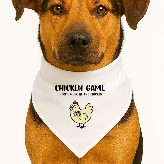 Chicken Game Dont Look At The Chicken Funny USA-Made Doggie Bandana