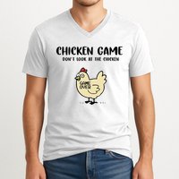 Chicken Game Dont Look At The Chicken Funny V-Neck T-Shirt