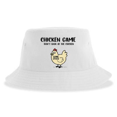 Chicken Game Dont Look At The Chicken Funny Sustainable Bucket Hat