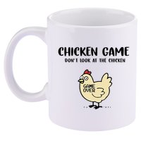Chicken Game Dont Look At The Chicken Funny 11oz C Handle Ceramic Mug