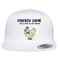 Chicken Game Dont Look At The Chicken Funny Flat Bill Trucker Hat