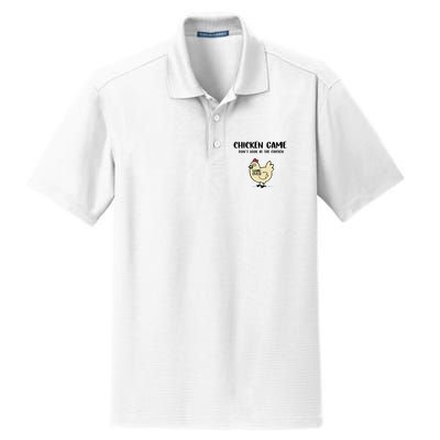 Chicken Game Dont Look At The Chicken Funny Dry Zone Grid Polo