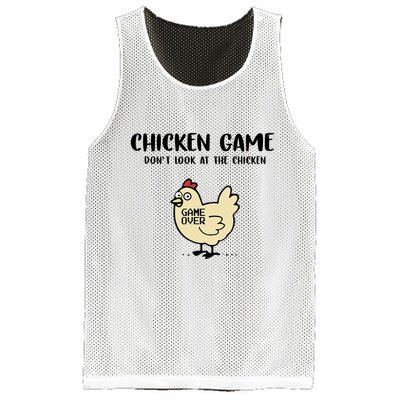 Chicken Game Dont Look At The Chicken Funny Mesh Reversible Basketball Jersey Tank