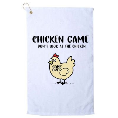 Chicken Game Dont Look At The Chicken Funny Golf Towel