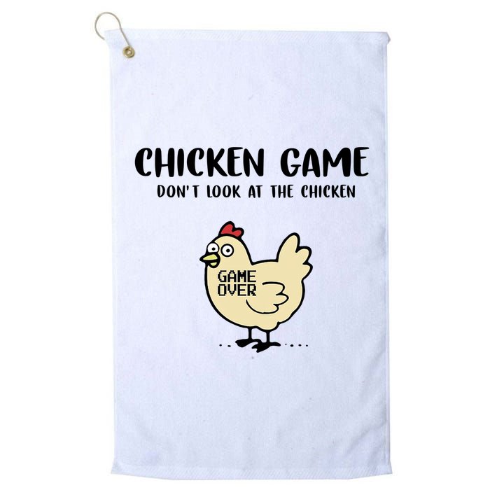 Chicken Game Dont Look At The Chicken Funny Golf Towel