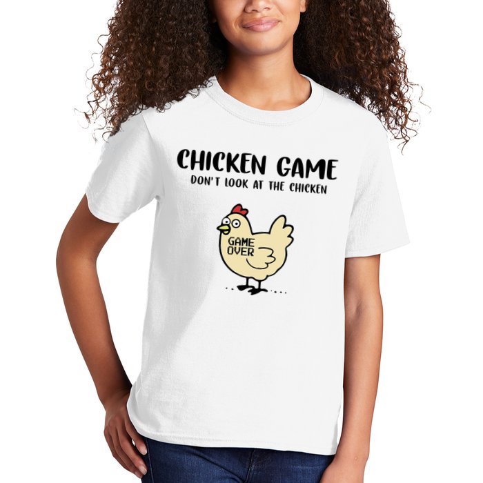 Chicken Game Dont Look At The Chicken Funny Kids T-Shirt