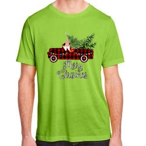 Christmas Gnome Driving Red Buffalo Plaid Christmas Truck Great Gift Adult ChromaSoft Performance T-Shirt