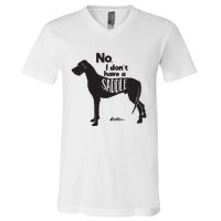 Cute Great Dane Mom Top Large Dog No I Dont Have A Saddle V-Neck T-Shirt