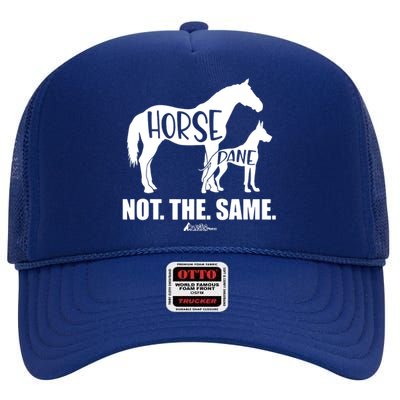 Cute Great Dane Top Funny Dog Mom Horse Dane Not The Same High Crown Mesh Back Trucker Hat