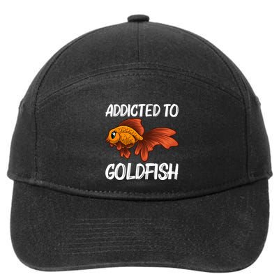 Cute Goldfish Design Pet Fish Goldfish Lover Gift 7-Panel Snapback Hat