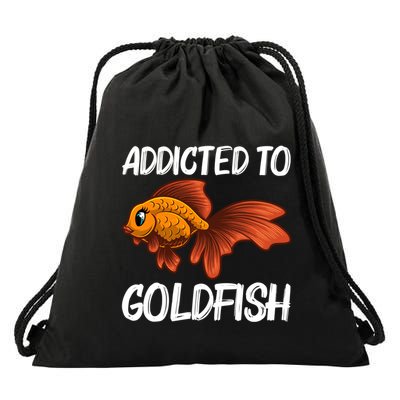 Cute Goldfish Design Pet Fish Goldfish Lover Gift Drawstring Bag