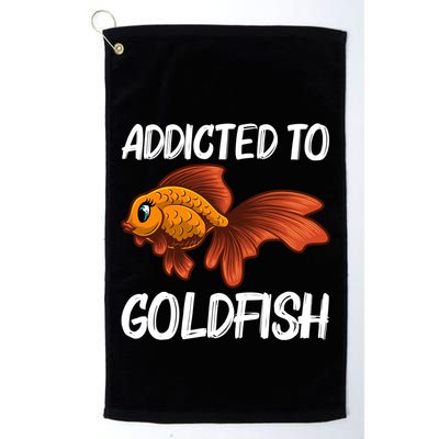 Cute Goldfish Design Pet Fish Goldfish Lover Gift Golf Towel