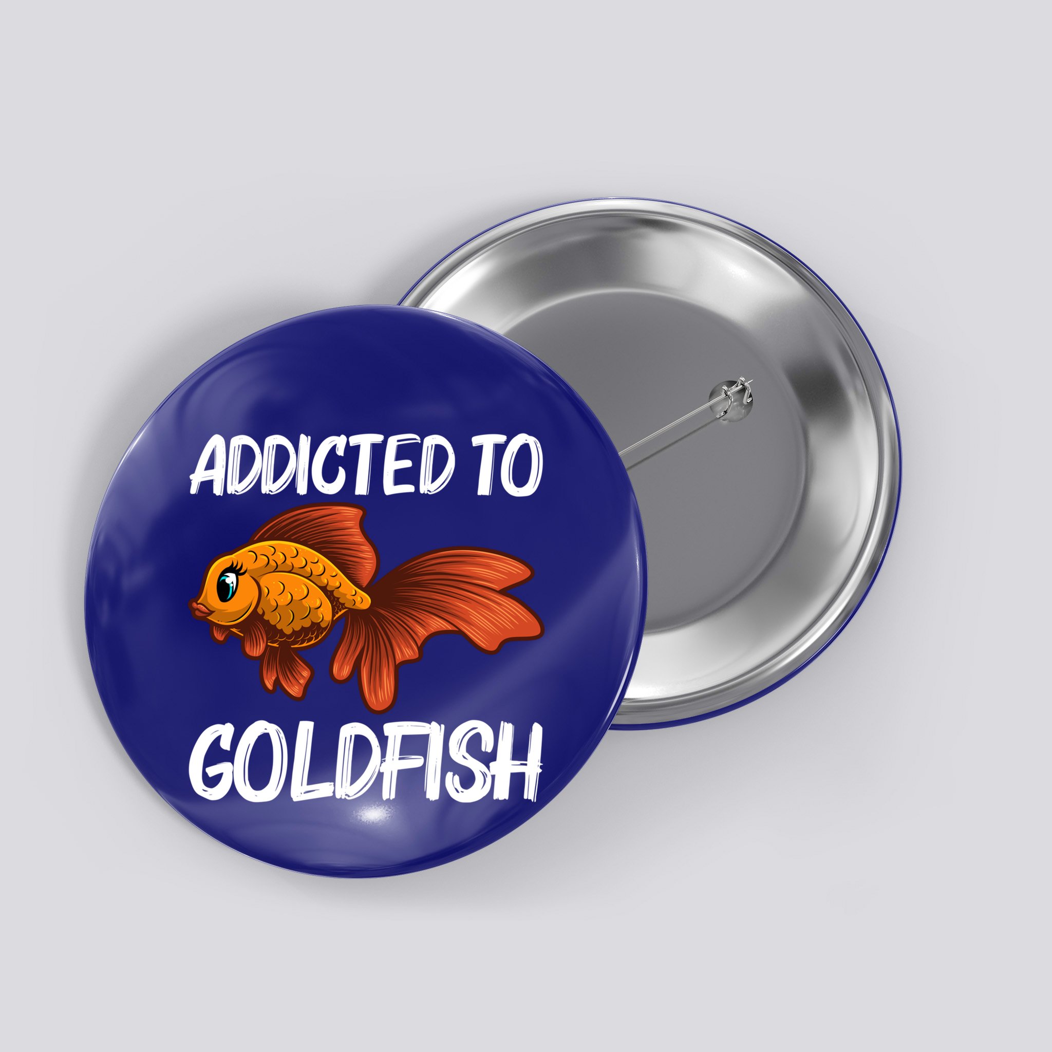 Cute Goldfish Design Pet Fish Goldfish Lover Gift Button