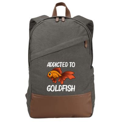 Cute Goldfish Design Pet Fish Goldfish Lover Gift Cotton Canvas Backpack