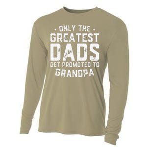 Cute Greatest Dads Get Promoted To Grandpa Fathers Day Cooling Performance Long Sleeve Crew