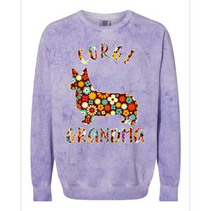 Corgi Grandma Dog Grandma Funny Corgi Owner Colorblast Crewneck Sweatshirt