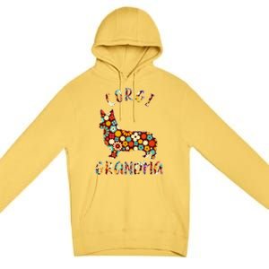 Corgi Grandma Dog Grandma Funny Corgi Owner Premium Pullover Hoodie