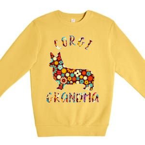 Corgi Grandma Dog Grandma Funny Corgi Owner Premium Crewneck Sweatshirt