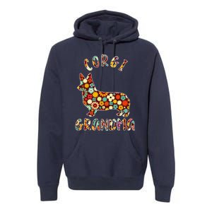 Corgi Grandma Dog Grandma Funny Corgi Owner Premium Hoodie