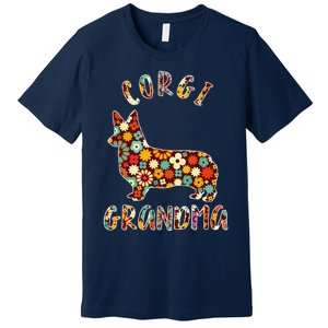 Corgi Grandma Dog Grandma Funny Corgi Owner Premium T-Shirt