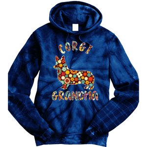 Corgi Grandma Dog Grandma Funny Corgi Owner Tie Dye Hoodie