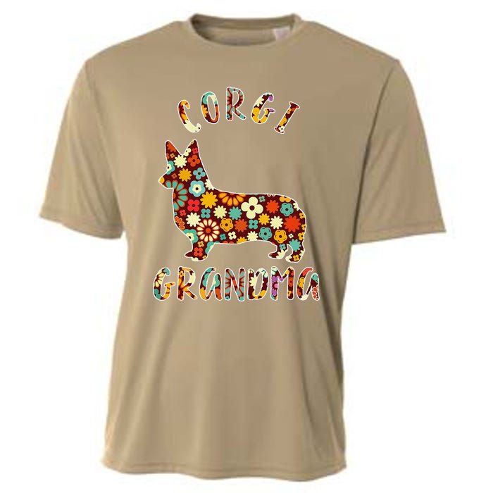 Corgi Grandma Dog Grandma Funny Corgi Owner Cooling Performance Crew T-Shirt